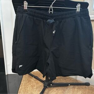 The One Short Fabletics Black Athletic Shorts with Drawstring Waistband